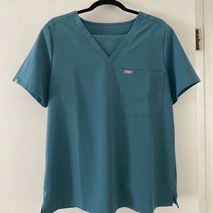 FIGS Technical Collection Teal/Hot Pink Scrub Set
